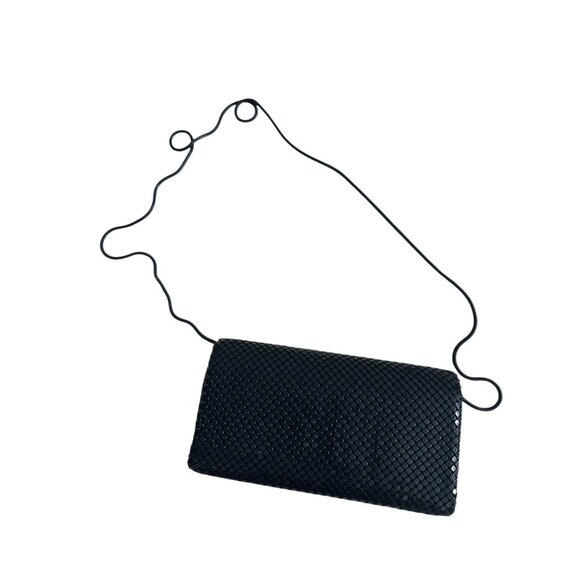 LA REGALE Vintage Navy Blue Chain Mesh Cocktail Bag w/ Strap - Picture 2 of 10